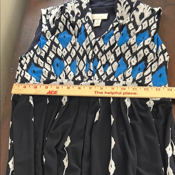 Chico's Black and Blue Maxi Dress Elegant Design - Picture 8 of 9